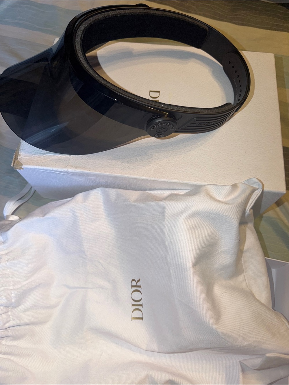 Dior Black Tinted Visor Sunglass Headband